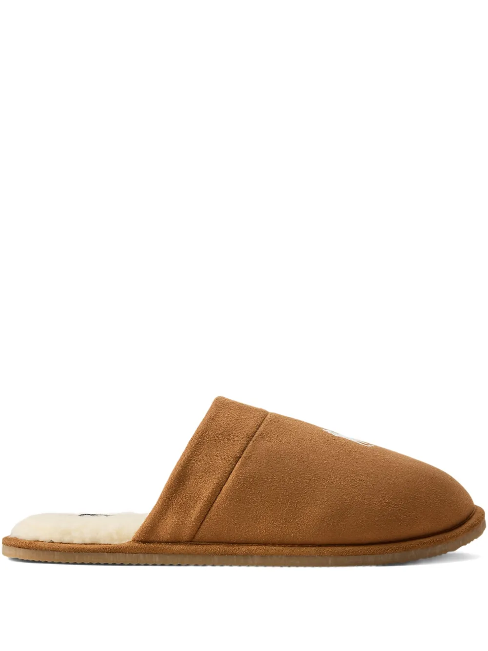 Polo Ralph Lauren Klarence slippers met logo Bruin