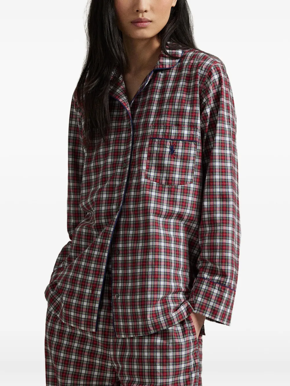 Polo Ralph Lauren Tartan Pyjama Set In Red
