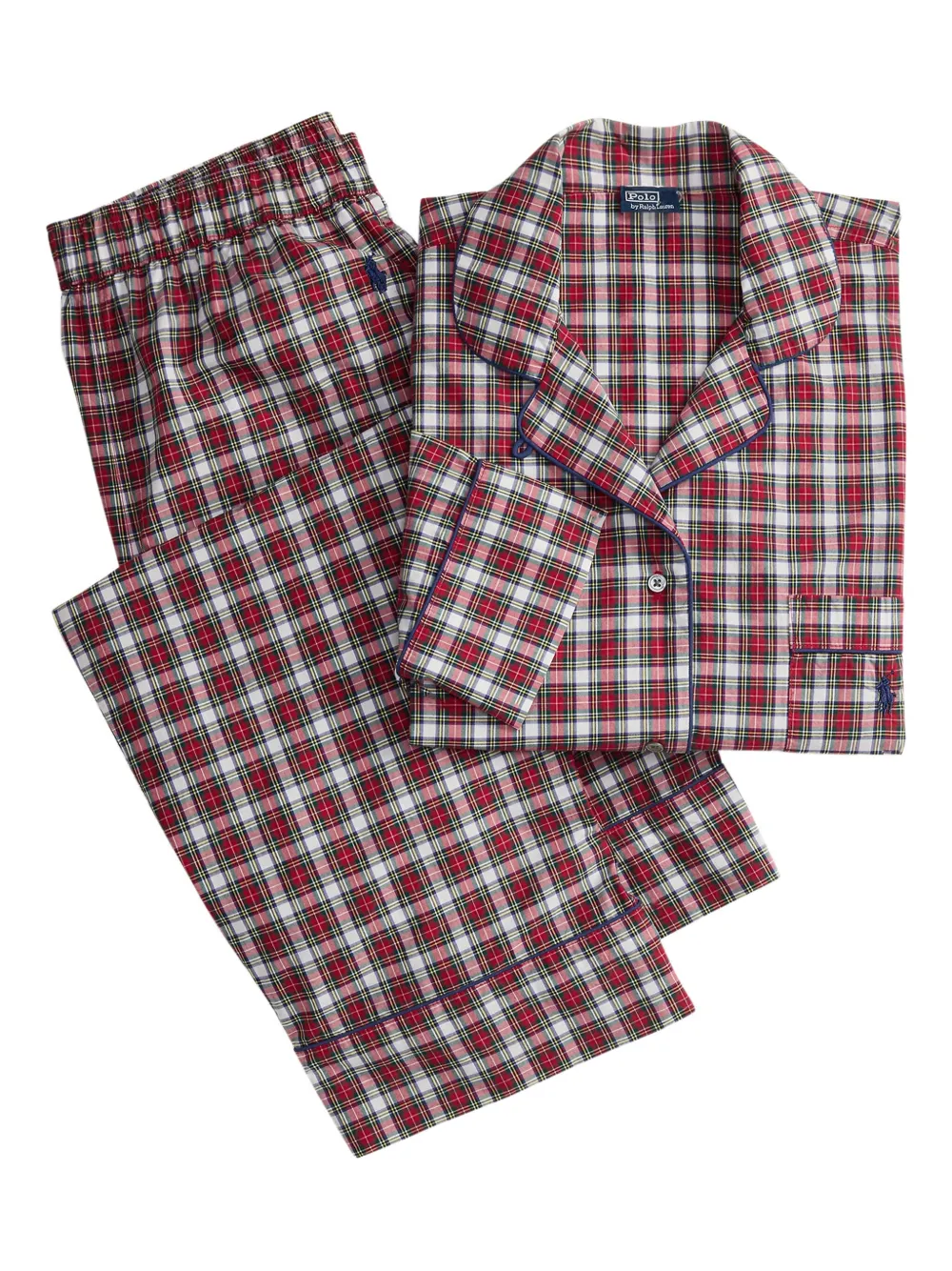 Polo Ralph Lauren Tartan Pyjama Set In Red