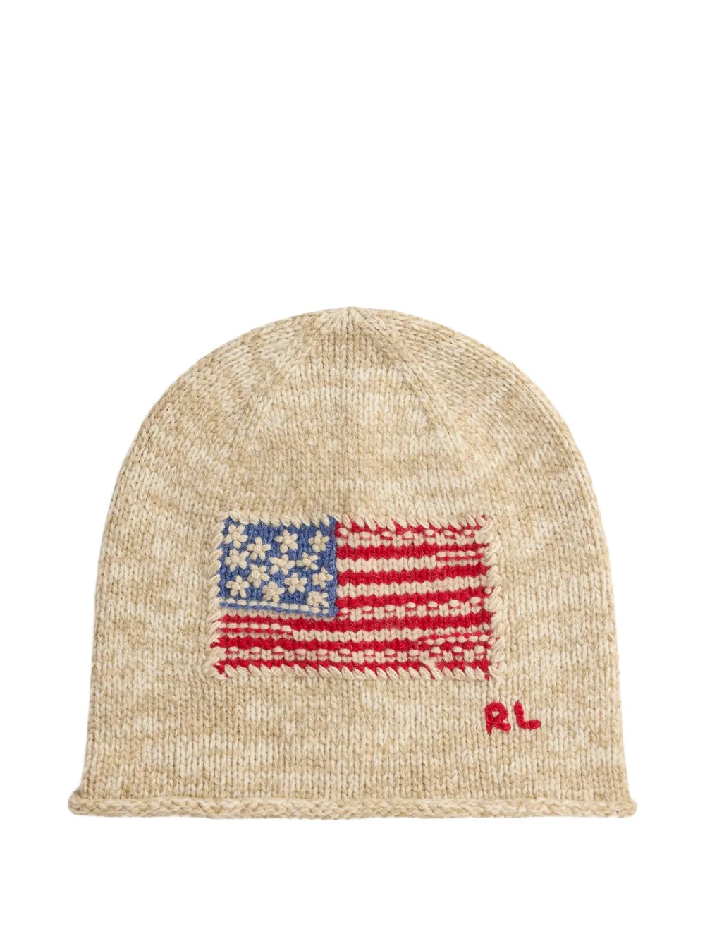 Polo Ralph Lauren Knitted Beanie Hat In Brown