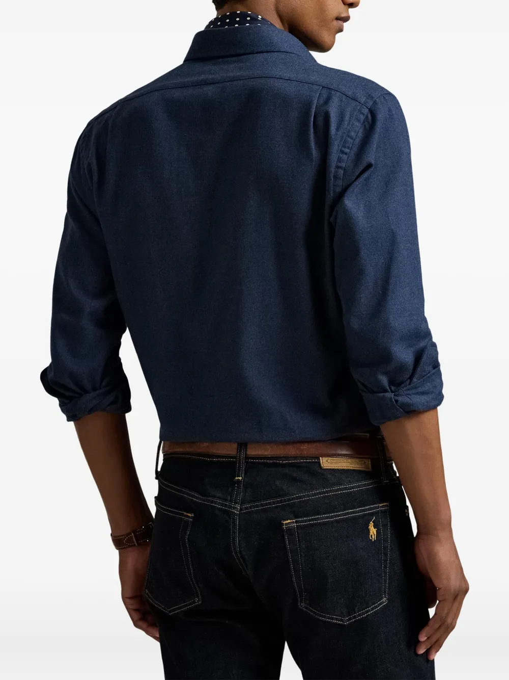 Polo Ralph Lauren Twill Long-sleeve Sport Shirt In Blue