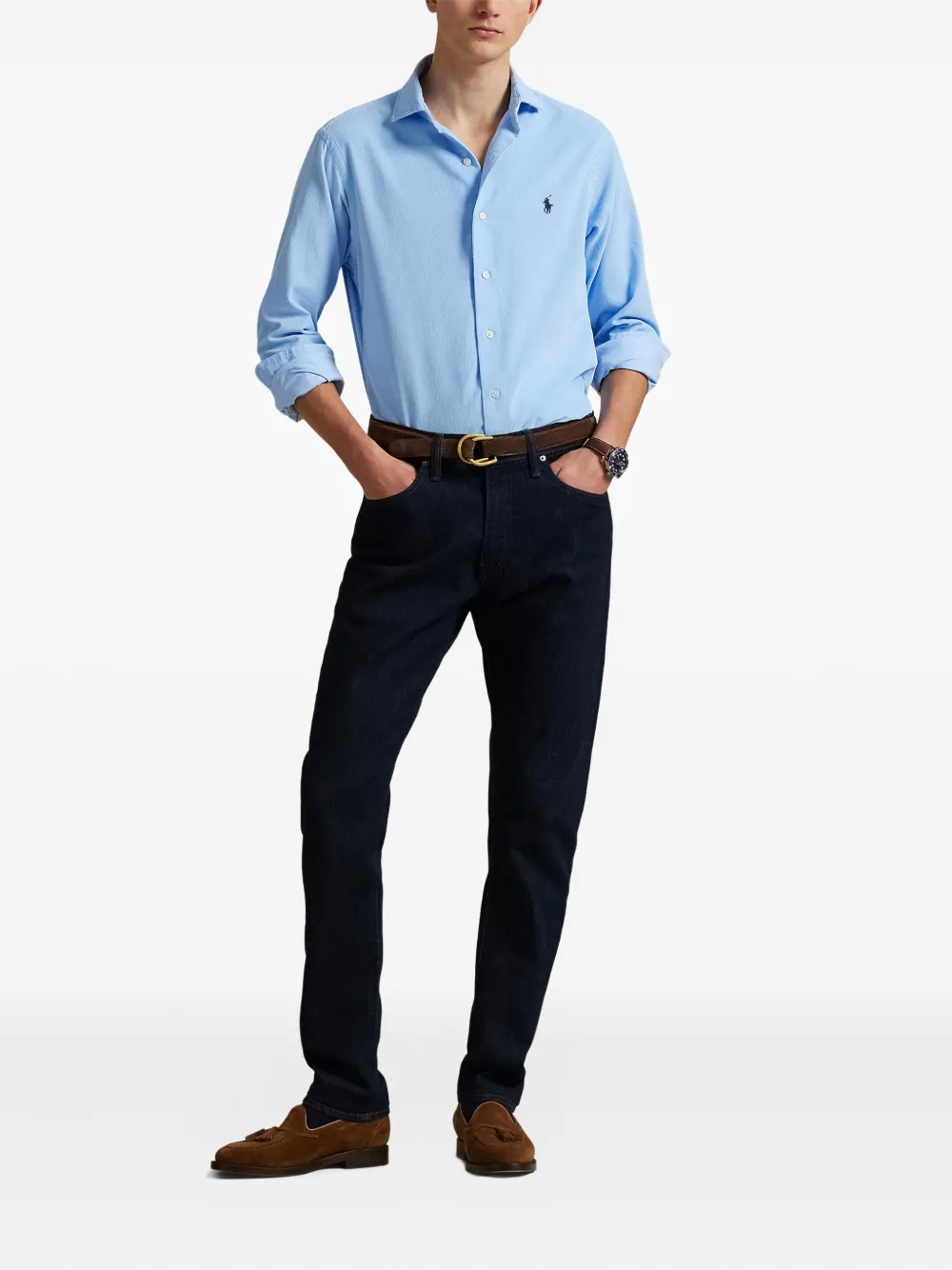 Polo Ralph Lauren Ribfluwelen overhemd Blauw