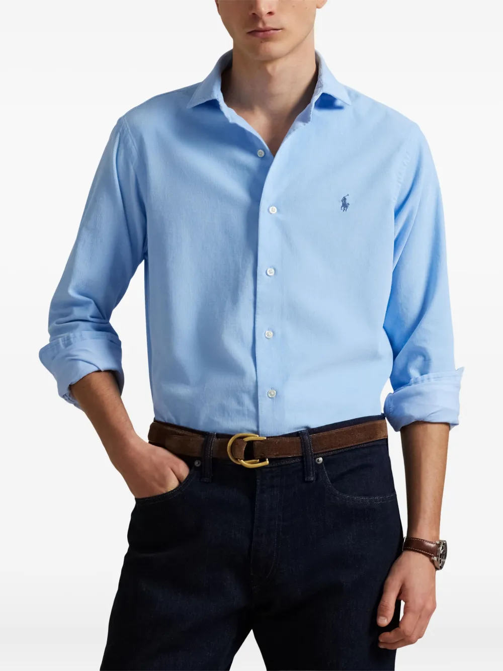 Polo Ralph Lauren Ribfluwelen overhemd Blauw