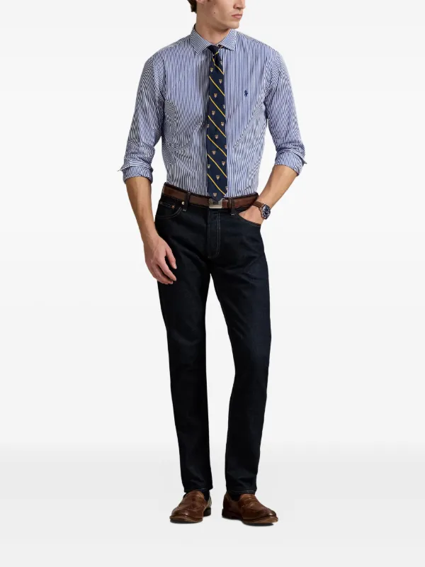 Polo by Ralph Lauren ストライプシャツ サイズ2 Polo Ralph Lauren ストライプ シャツ | ブルー | FARFETCH JP
