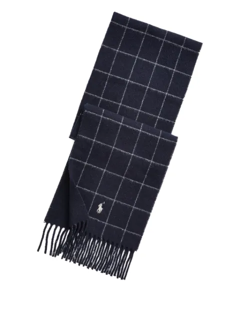 Polo Ralph Lauren check embroidered scarf