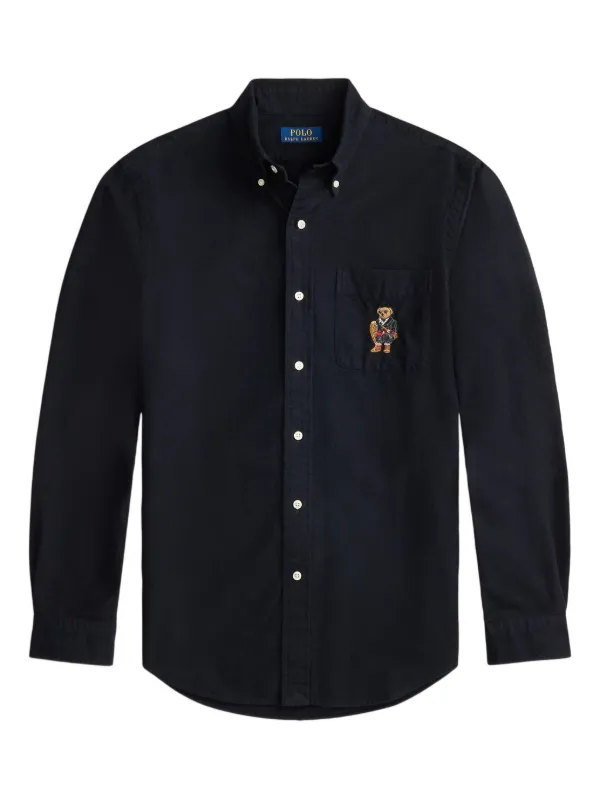 Polo Ralph Lauren Custom Fit Polo Bear brushedOoxford Pocket Shirt
