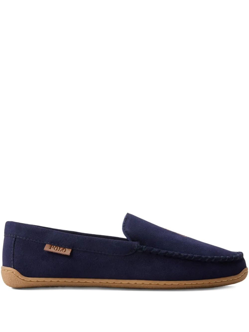 Polo Ralph Lauren Brenan Embroidered Loeafer In Blue