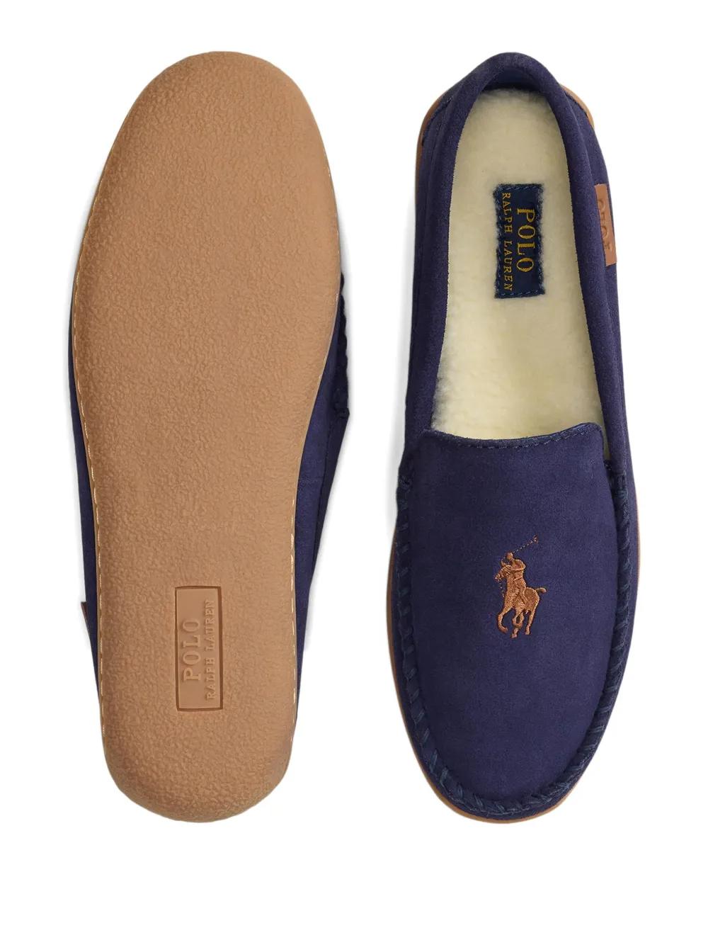 Polo Ralph Lauren Brenan Embroidered Loeafer In Blue