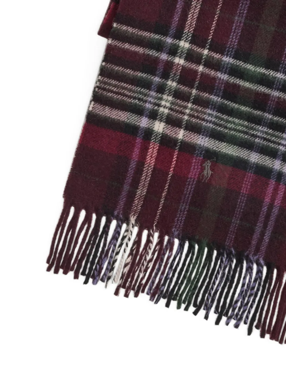 Polo Ralph Lauren plaid fringed scarf | Image 2