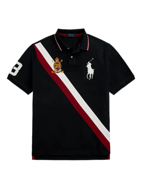 Polo Ralph Lauren Poloshirt met gestreept detail en logodetail