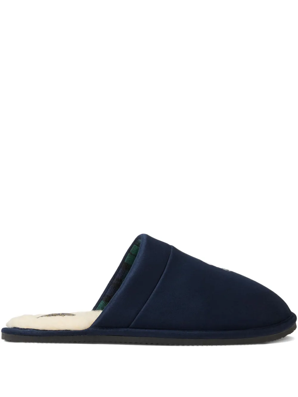 Polo Ralph Lauren Gewatteerde slippers met suède vlakken Beige
