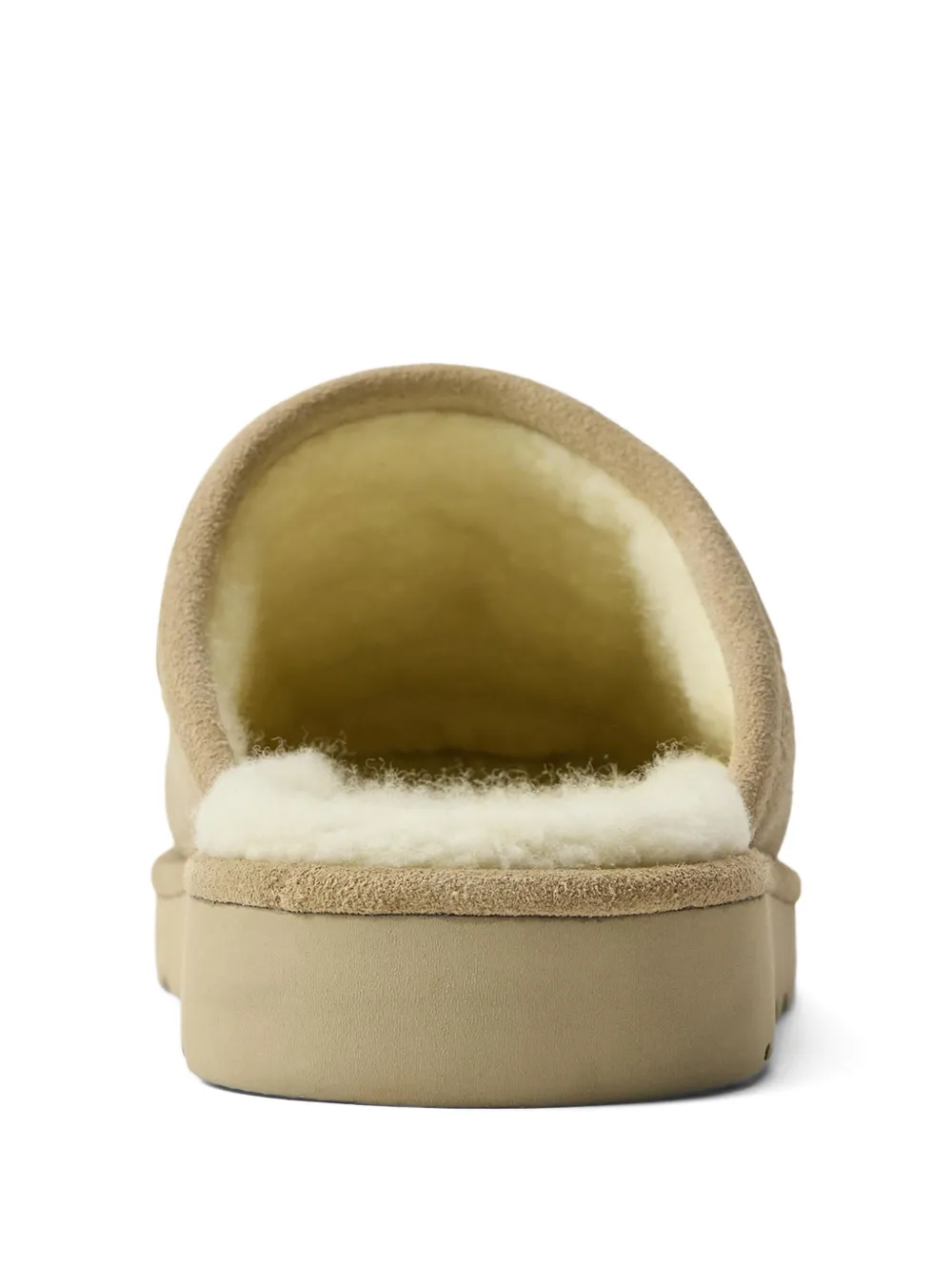 Polo Ralph Lauren Gewatteerde slippers met suède vlakken Beige