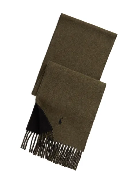 Polo Ralph Lauren reversible fringed scarf
