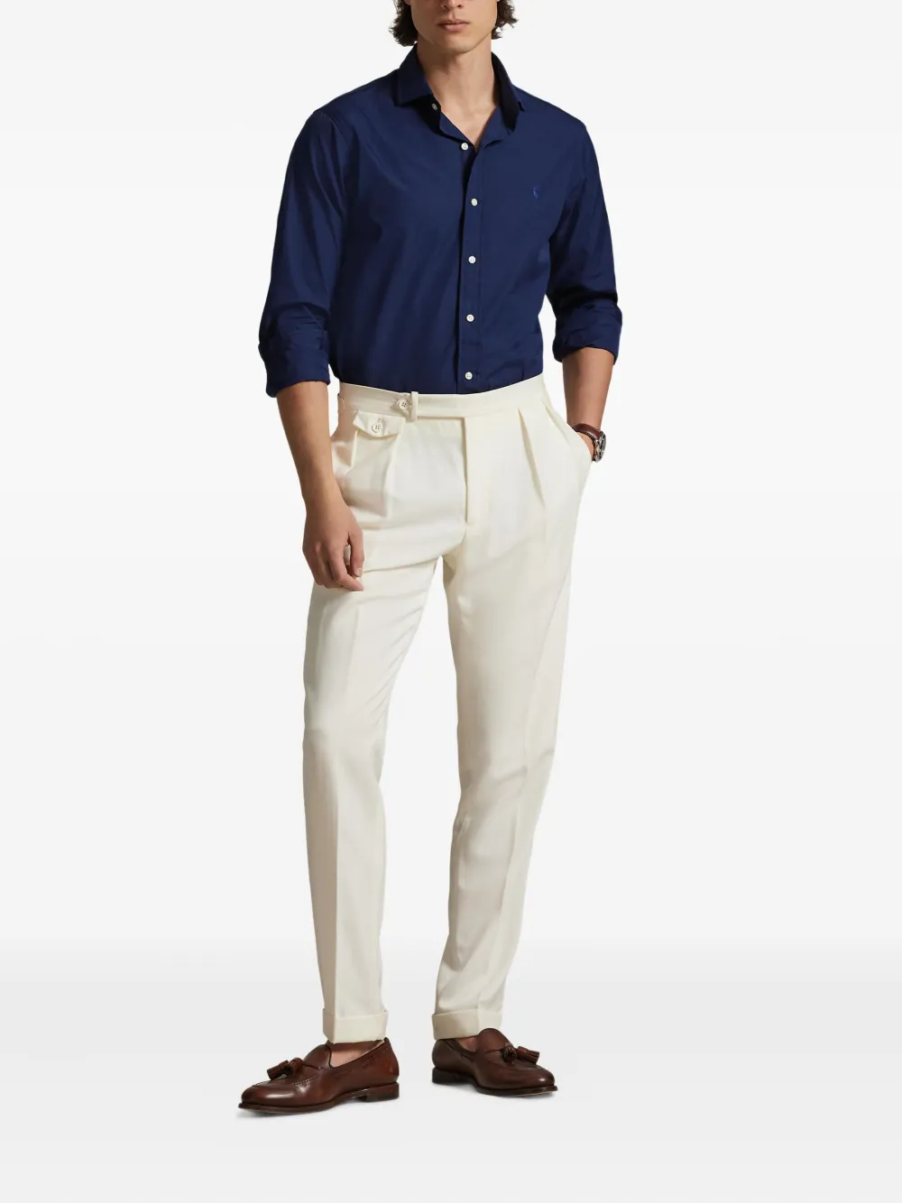 Polo Ralph Lauren poplin shirt - Blauw