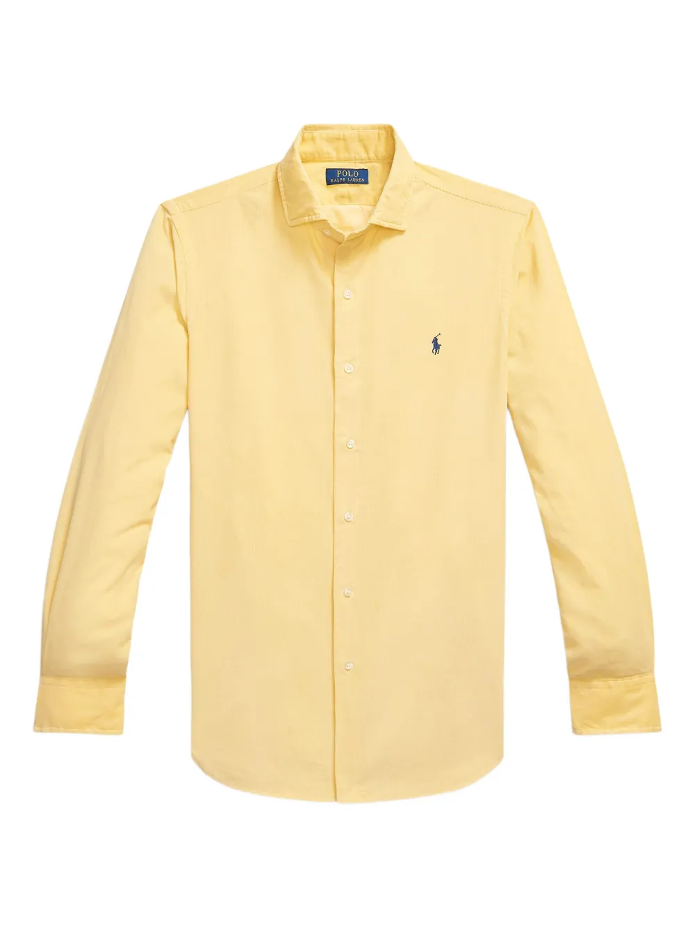 Polo Ralph Lauren Custom Fit Corduroy Long Sleeve Shirt In Yellow