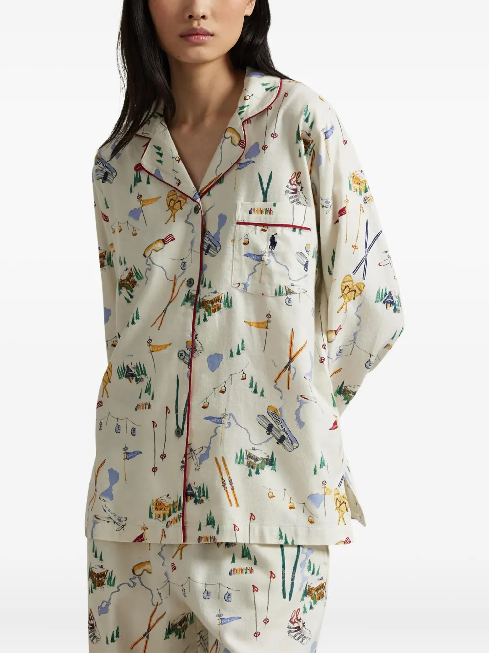 Polo Ralph Lauren Cotton Pyjama Set In White