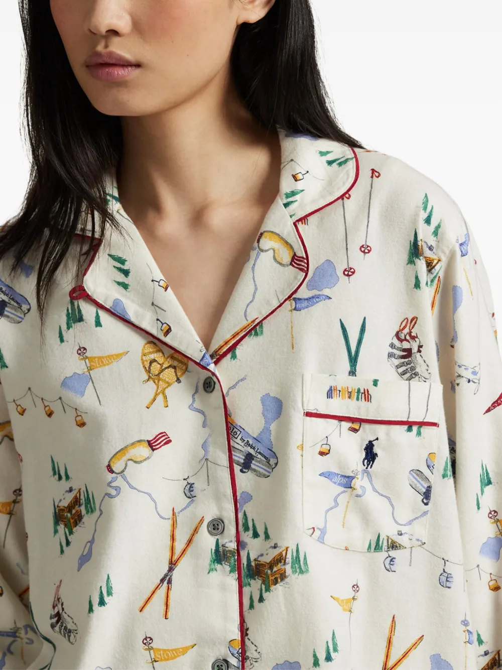 Polo Ralph Lauren Cotton Pyjama Set In White