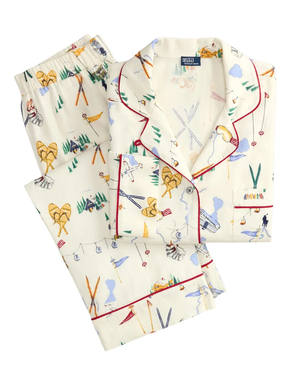 Polo Ralph Lauren Cotton Pyjama Set In White