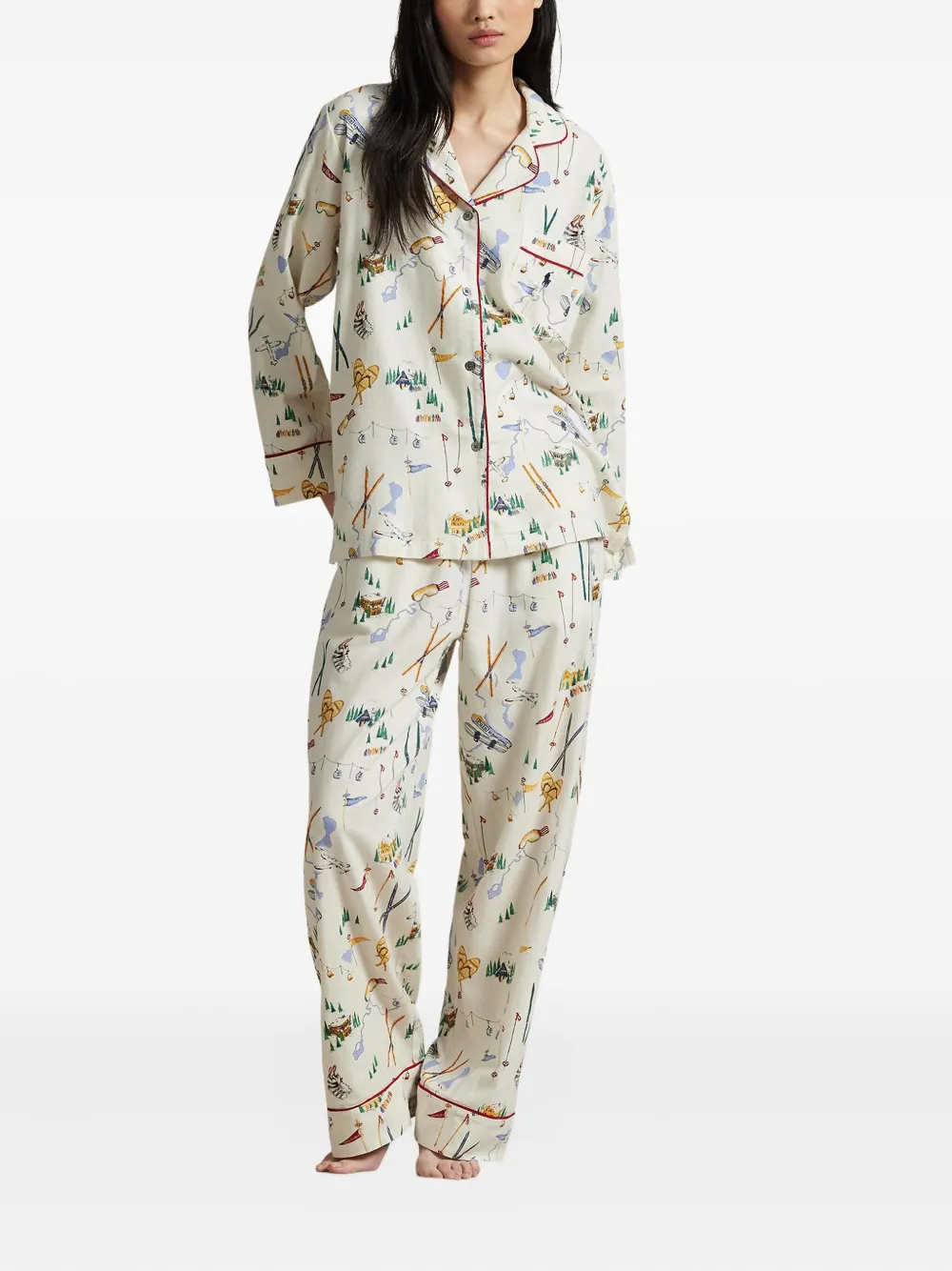 Polo Ralph Lauren Cotton Pyjama Set In White