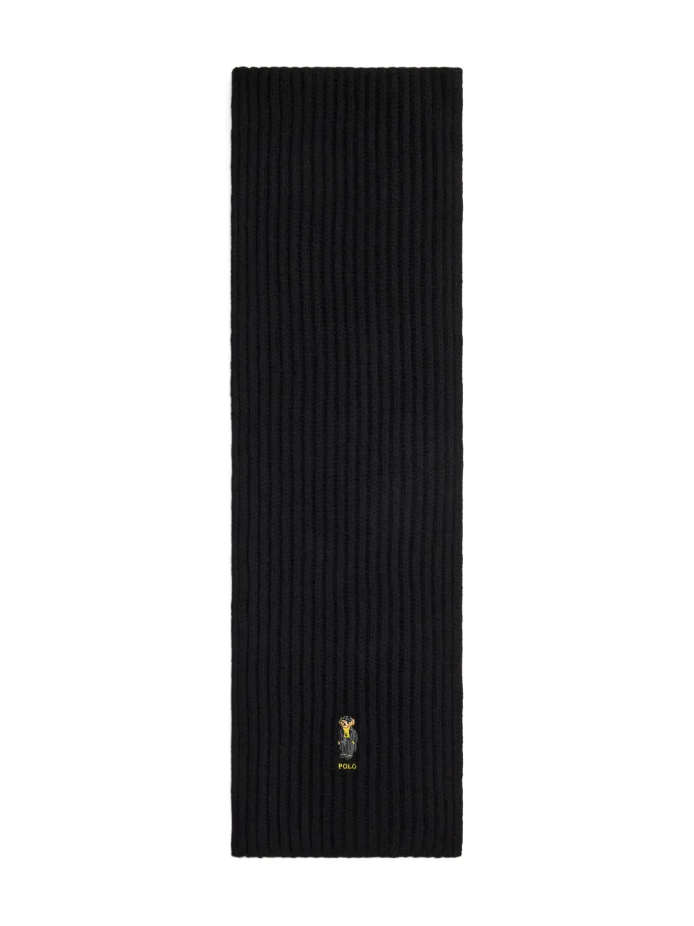 Polo Ralph Lauren ribbed scarf | Black | Image 1