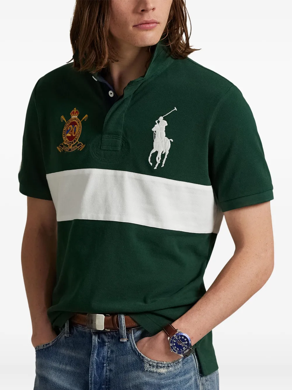 Polo Ralph Lauren Big Pony 20th Anniversary gestreept poloshirt Groen