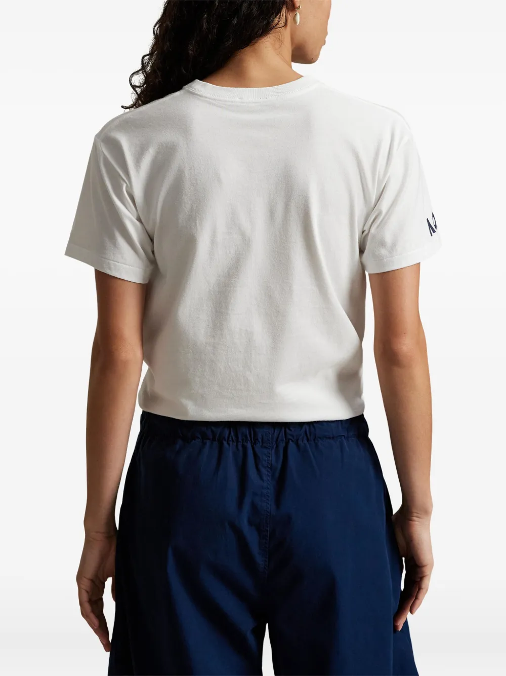 Polo Ralph Lauren Bear-print Crew-neck T-shirt In White