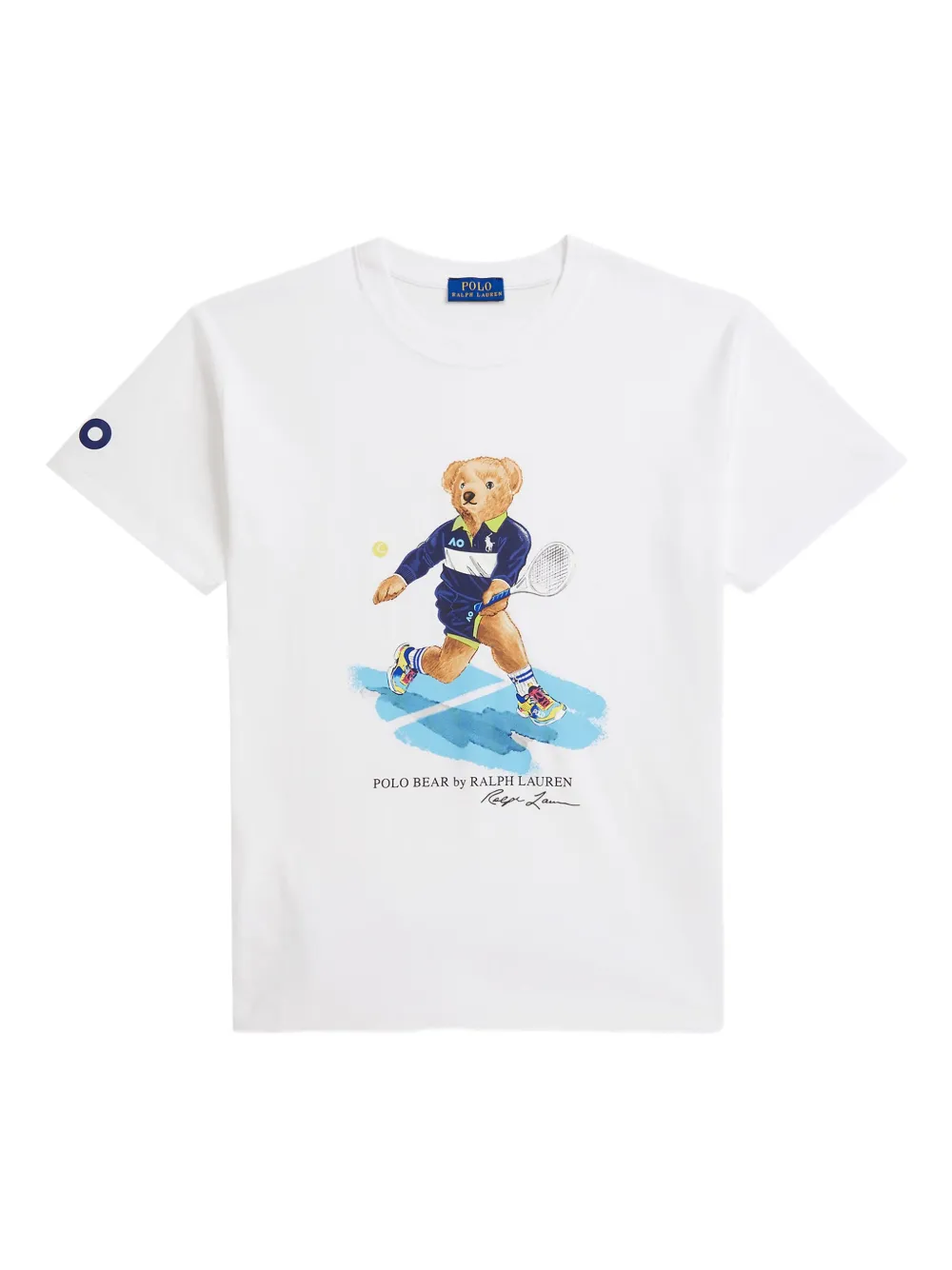 Polo Ralph Lauren Bear-print Crew-neck T-shirt In White
