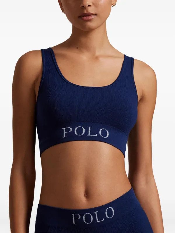Polo Ralph Lauren リブニット シームレス トップ | ブルー | FARFETCH JP
