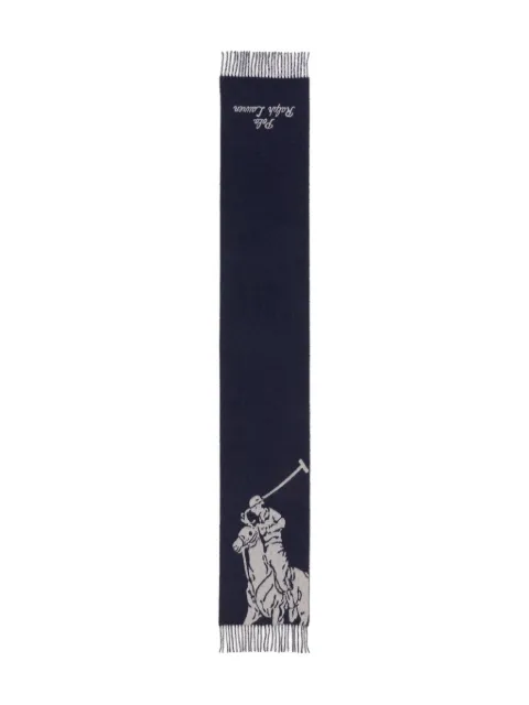 Polo Ralph Lauren jacquard-knit fringed scarf