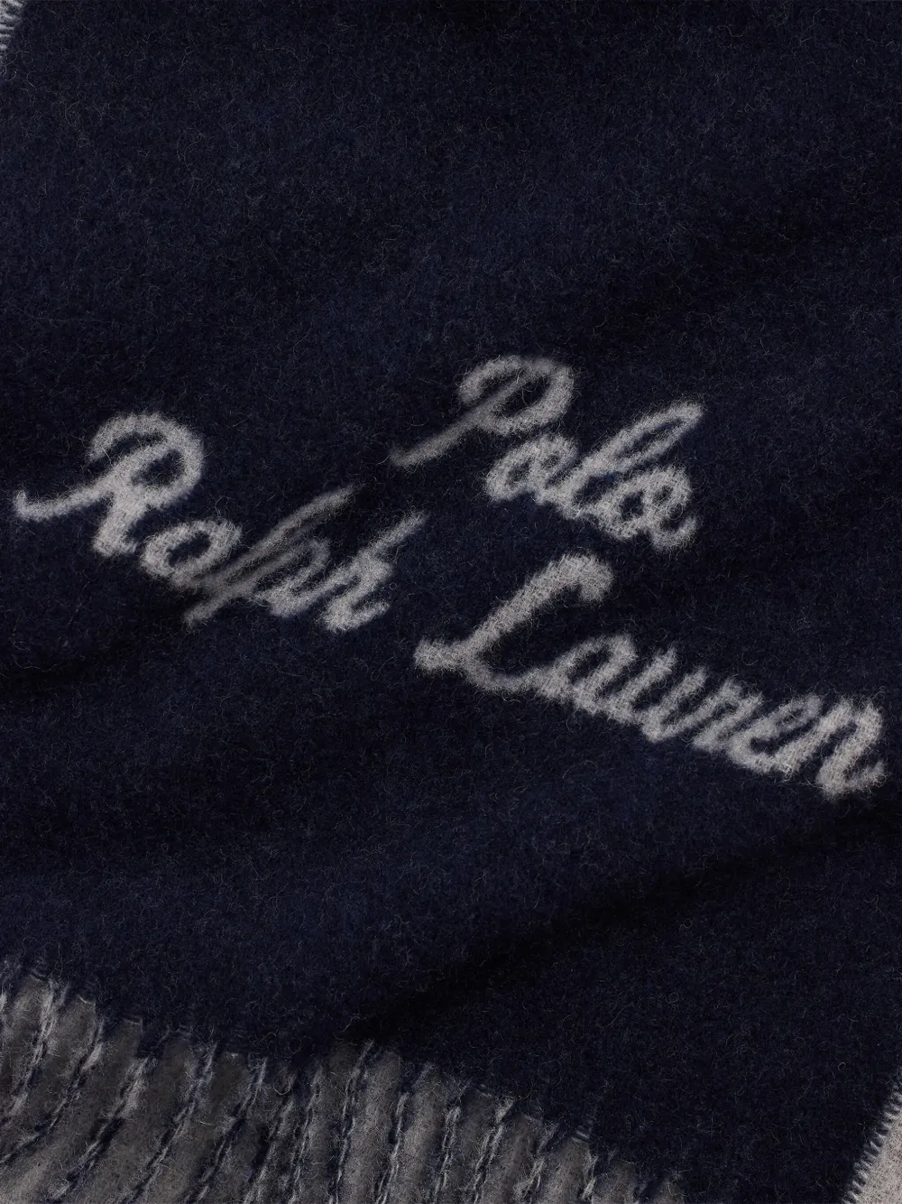 Polo Ralph Lauren Sjaal met franje en jacquard Blauw