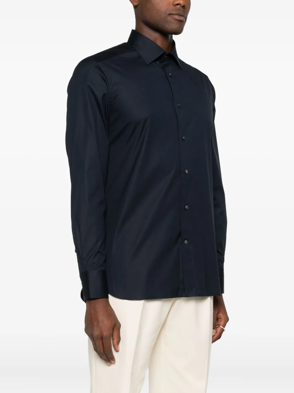 Zegna Button-down overhemd Zwart
