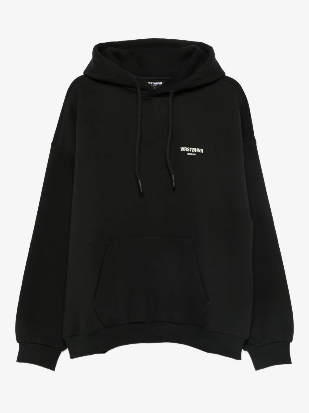 WRSTBHVR logo-print hoodie | Black | Image 1