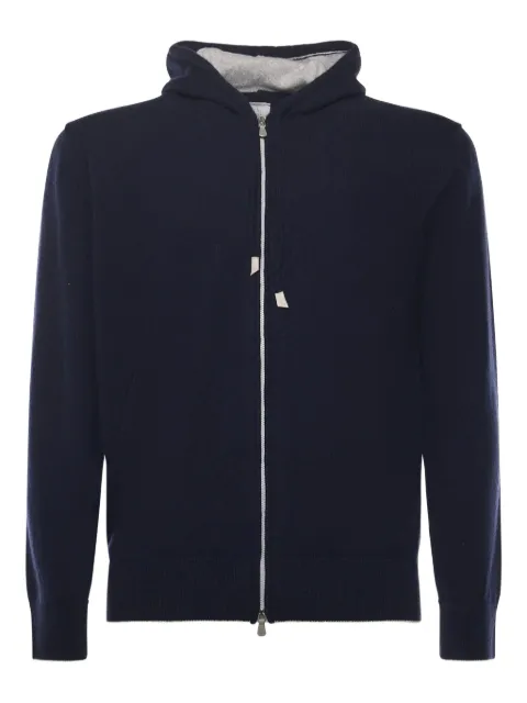 Eleventy zip-up knitted hoodie