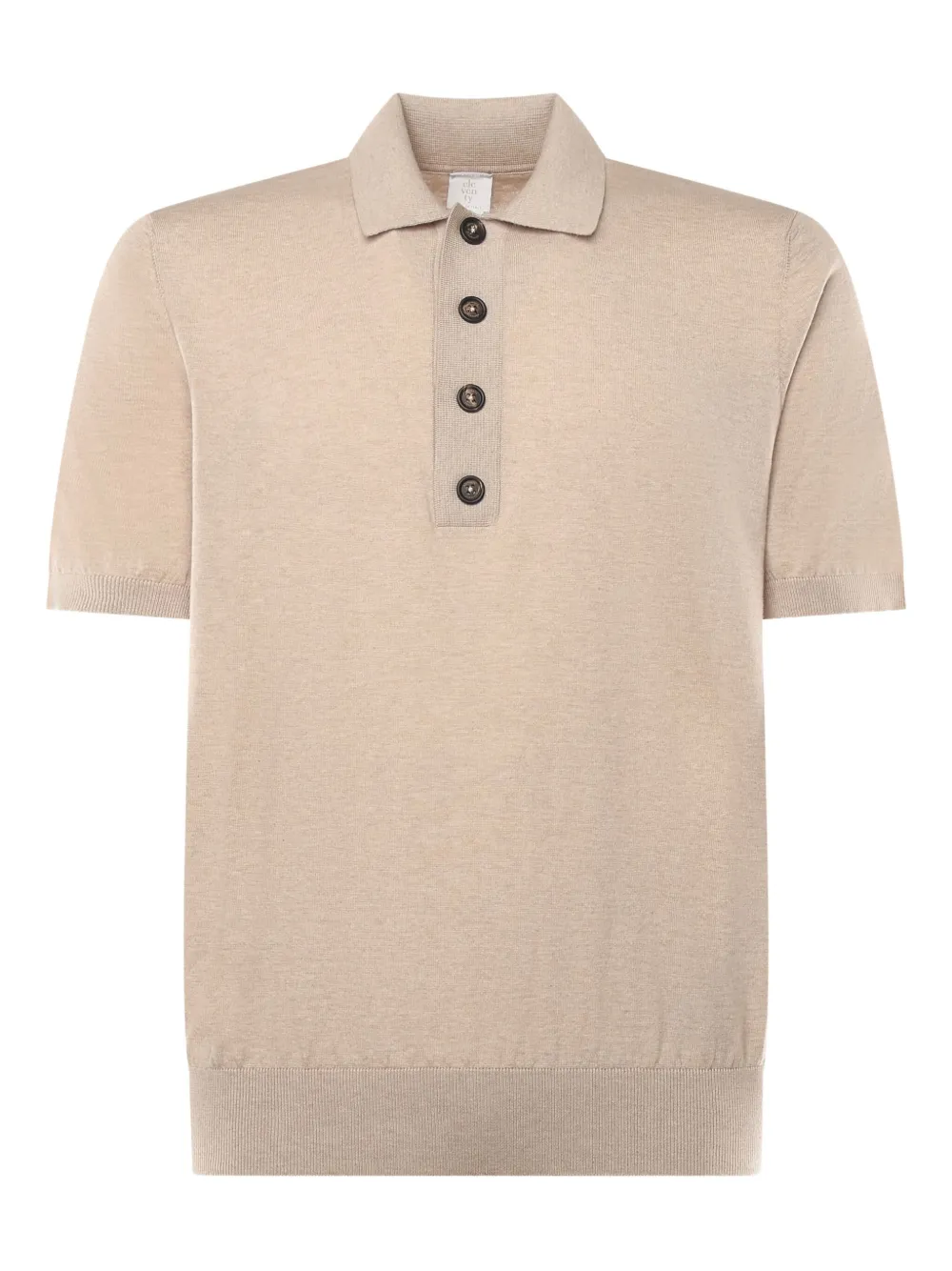Eleventy playera tipo polo de tejido fino | neutro | Image 1