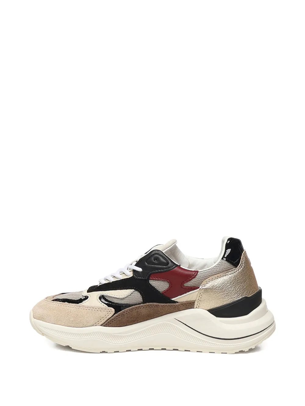 D.A.T.E. Sneakers met vlakken Beige