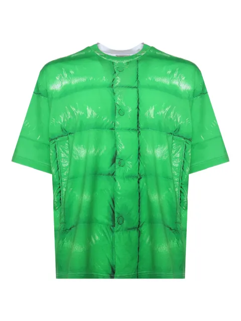 Moncler playera con estampado capitonado