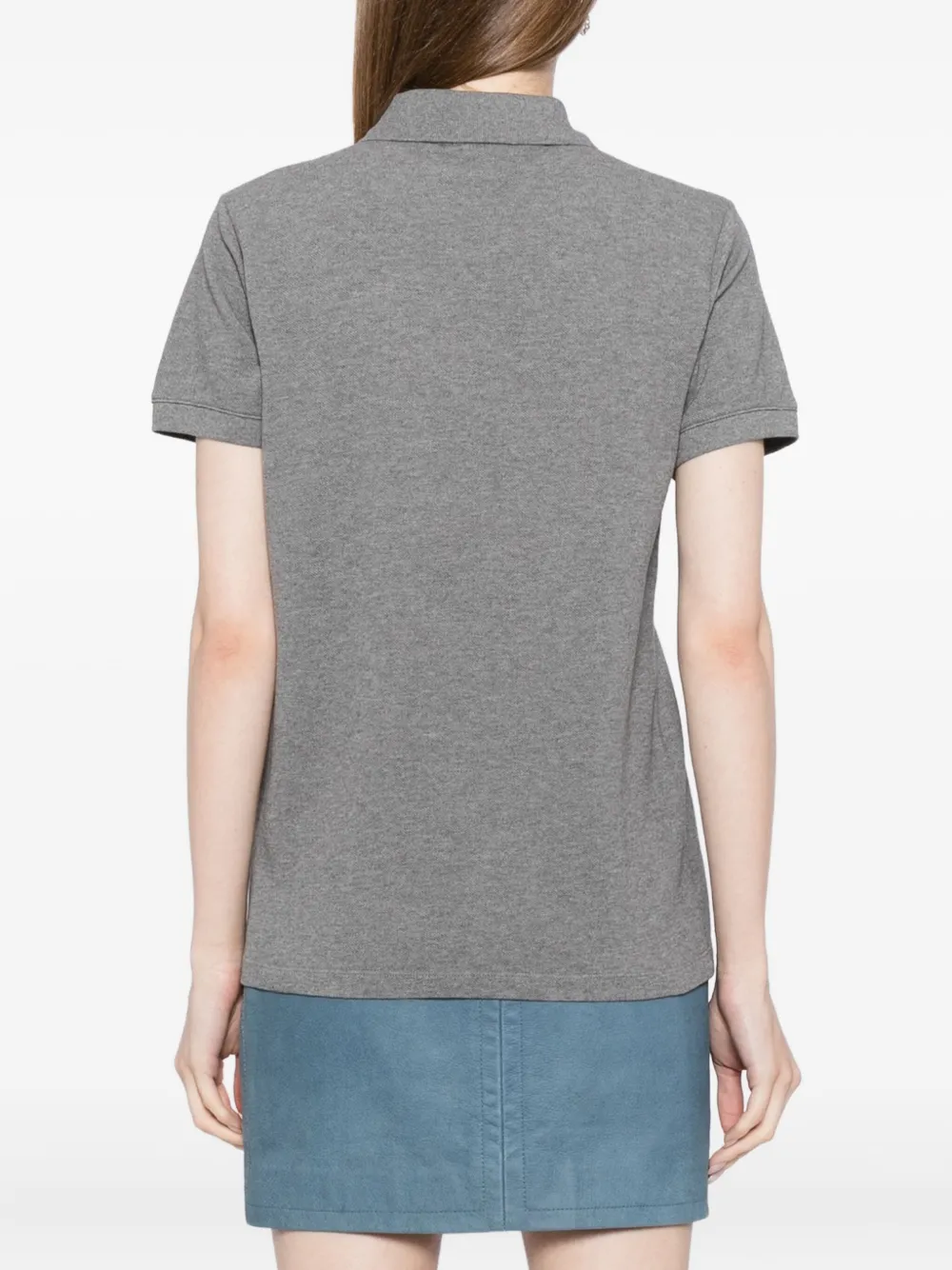 Maison Kitsuné Poloshirt met geborduurde vos Grijs