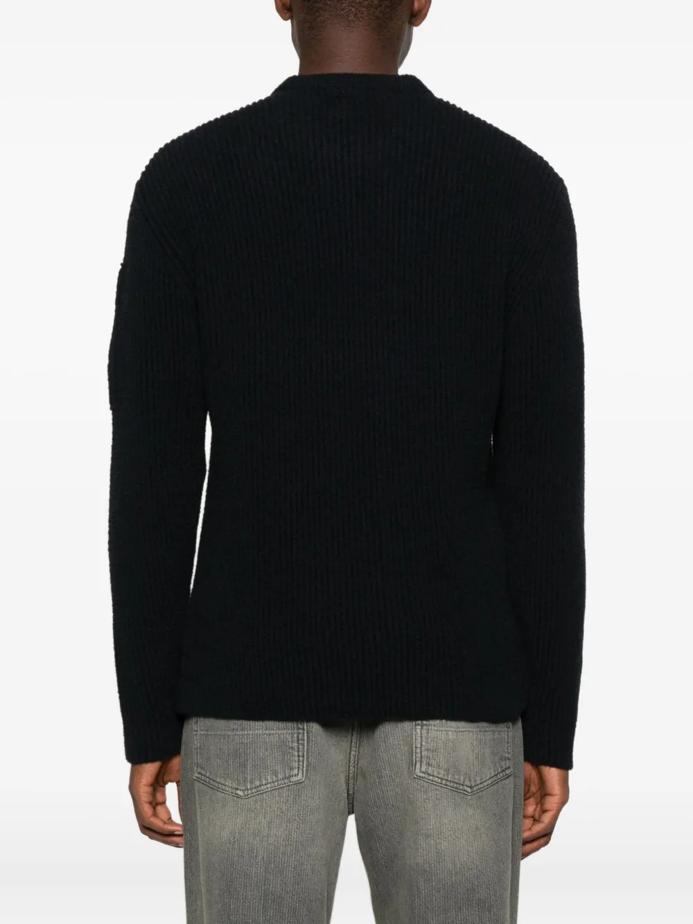 C.P. Company Geribbelde sweater Zwart