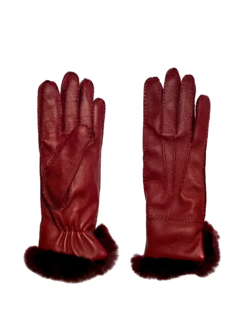 Restelli fur-trimmed leather gloves