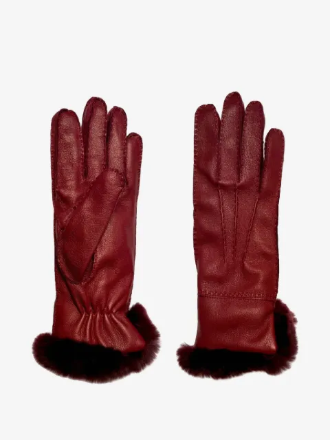 Restelli fur-trimmed leather gloves