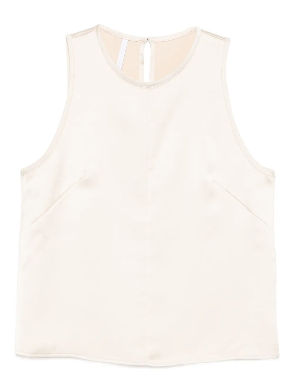 IMPERIAL sleeveless satin-finish top | White | Image 1