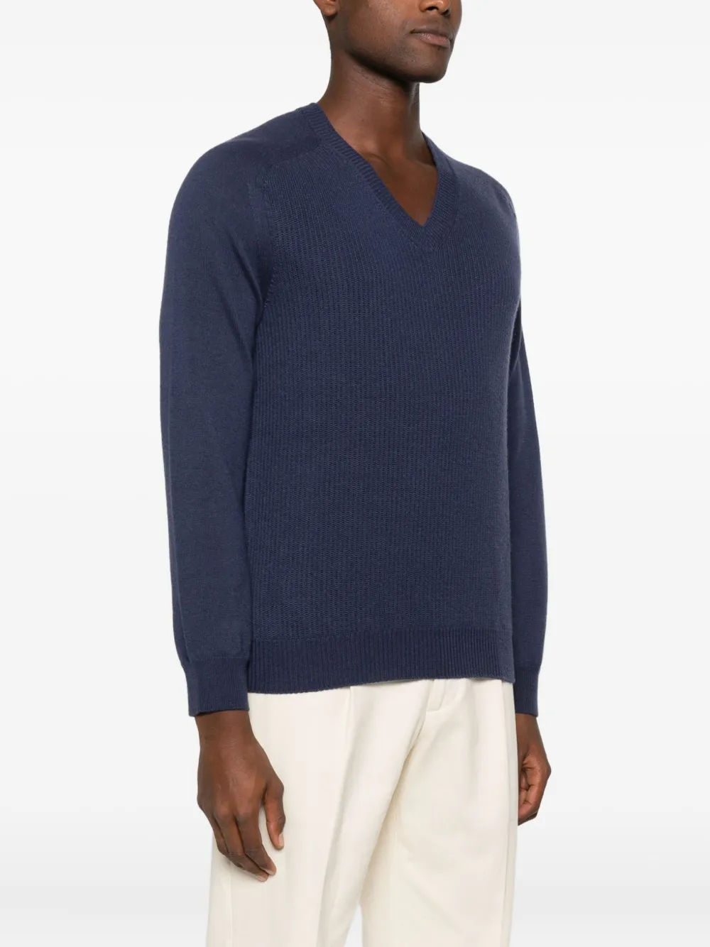 Zegna Trui met V-hals Blauw