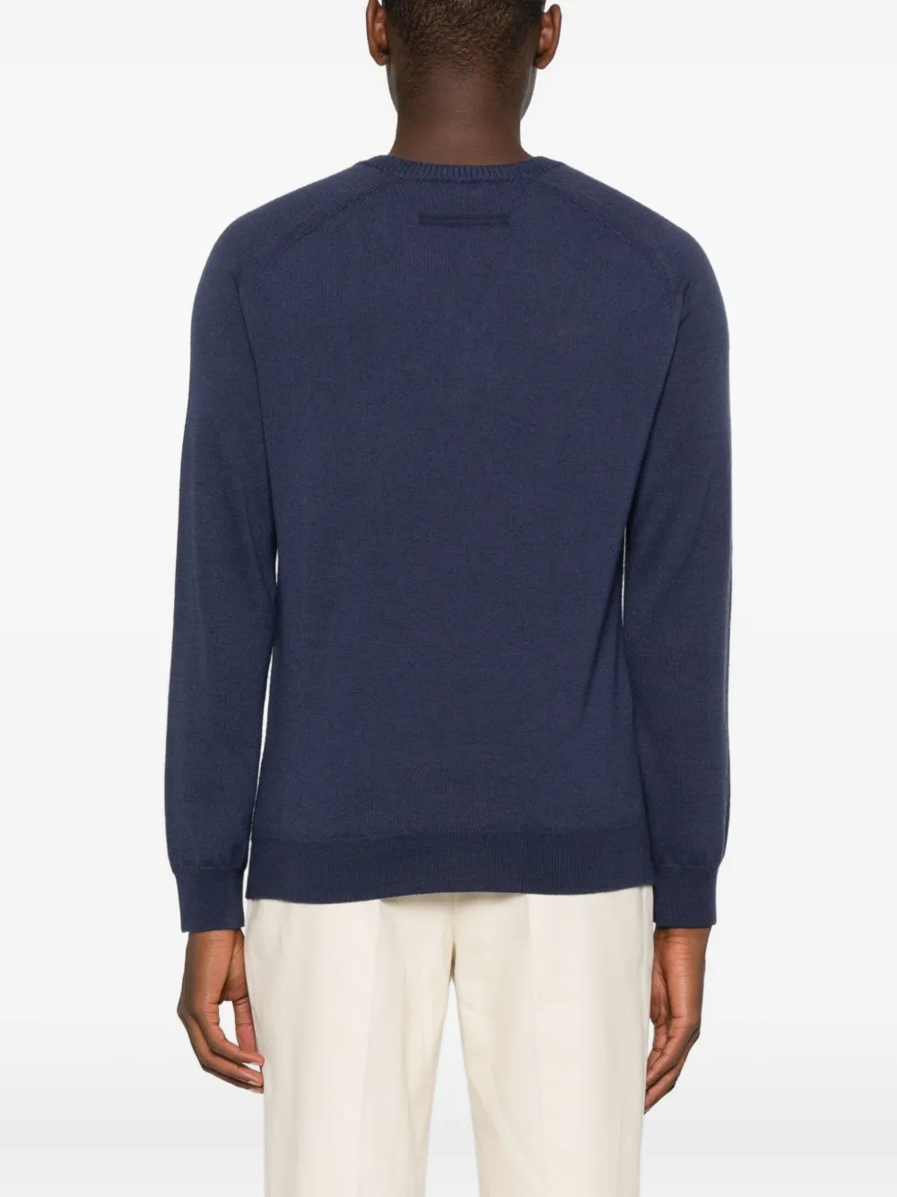 Zegna Trui met V-hals Blauw