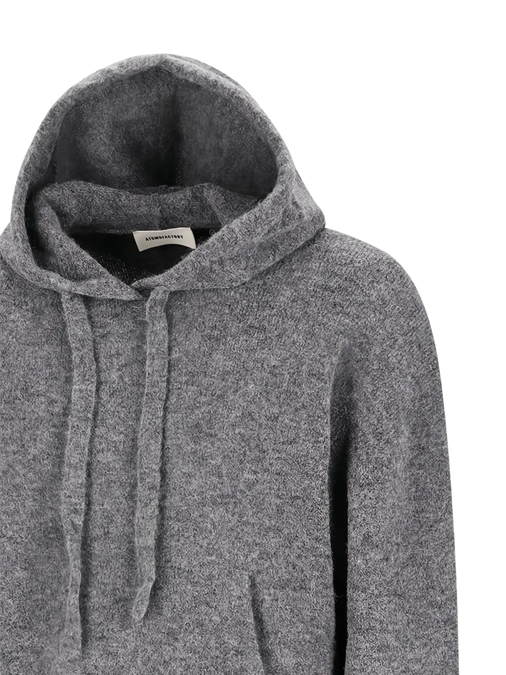 Atomo Factory Brushed-effect Hoodie In Gray