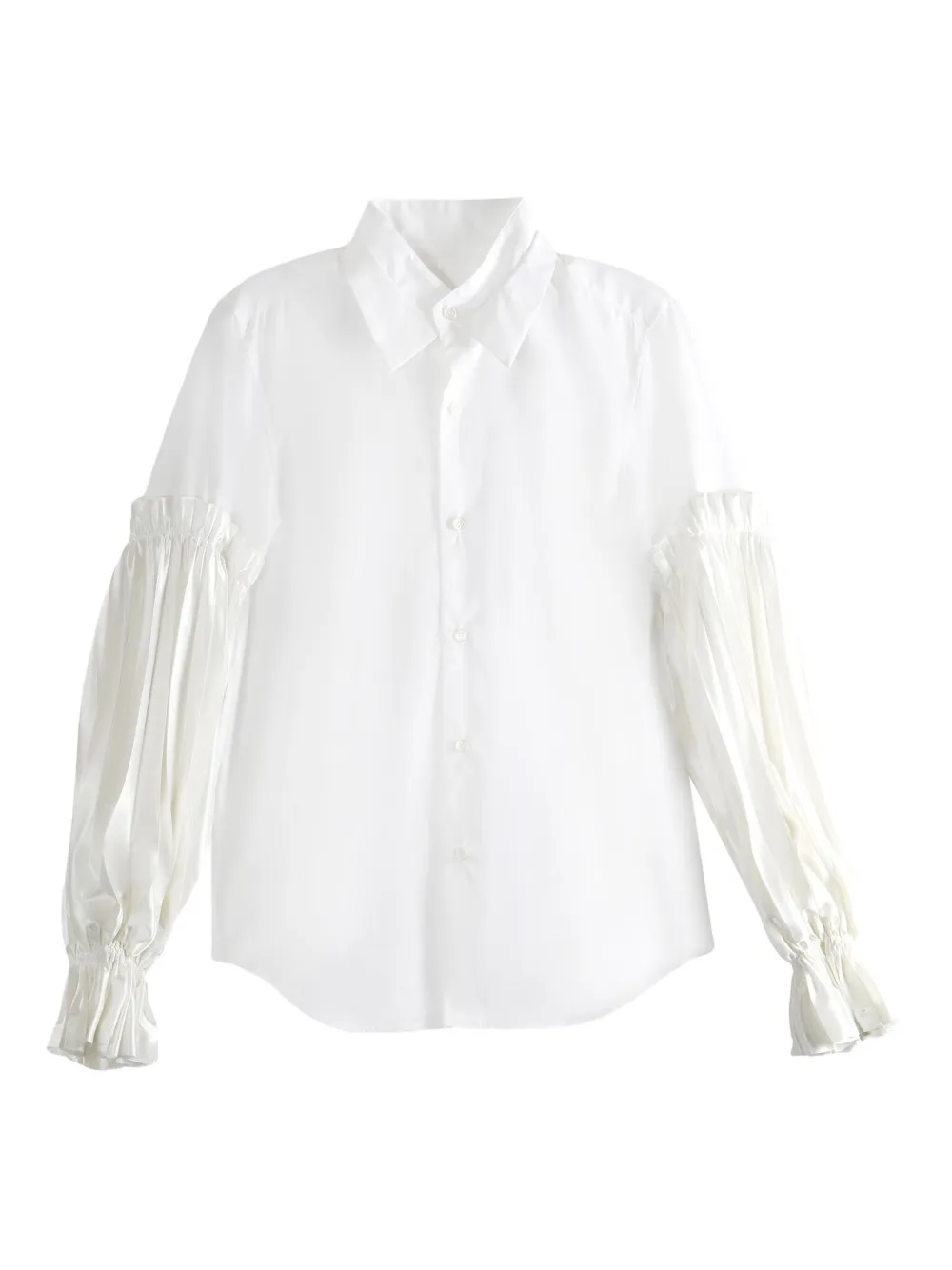 Noir Kei Ninomiya ruffled-sleeve shirt | White | Image 1
