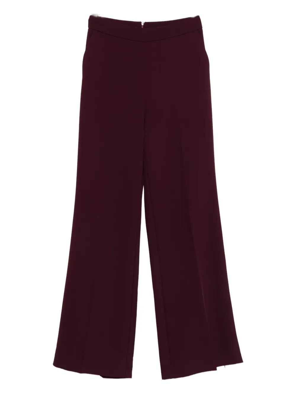 Imperial Cotton Flared Trousers In Burgundy