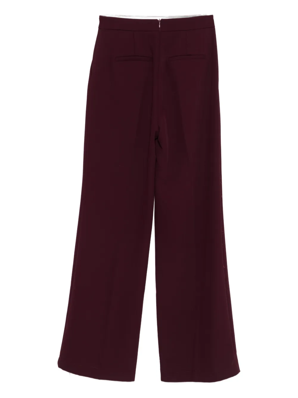 Imperial Cotton Flared Trousers In Burgundy