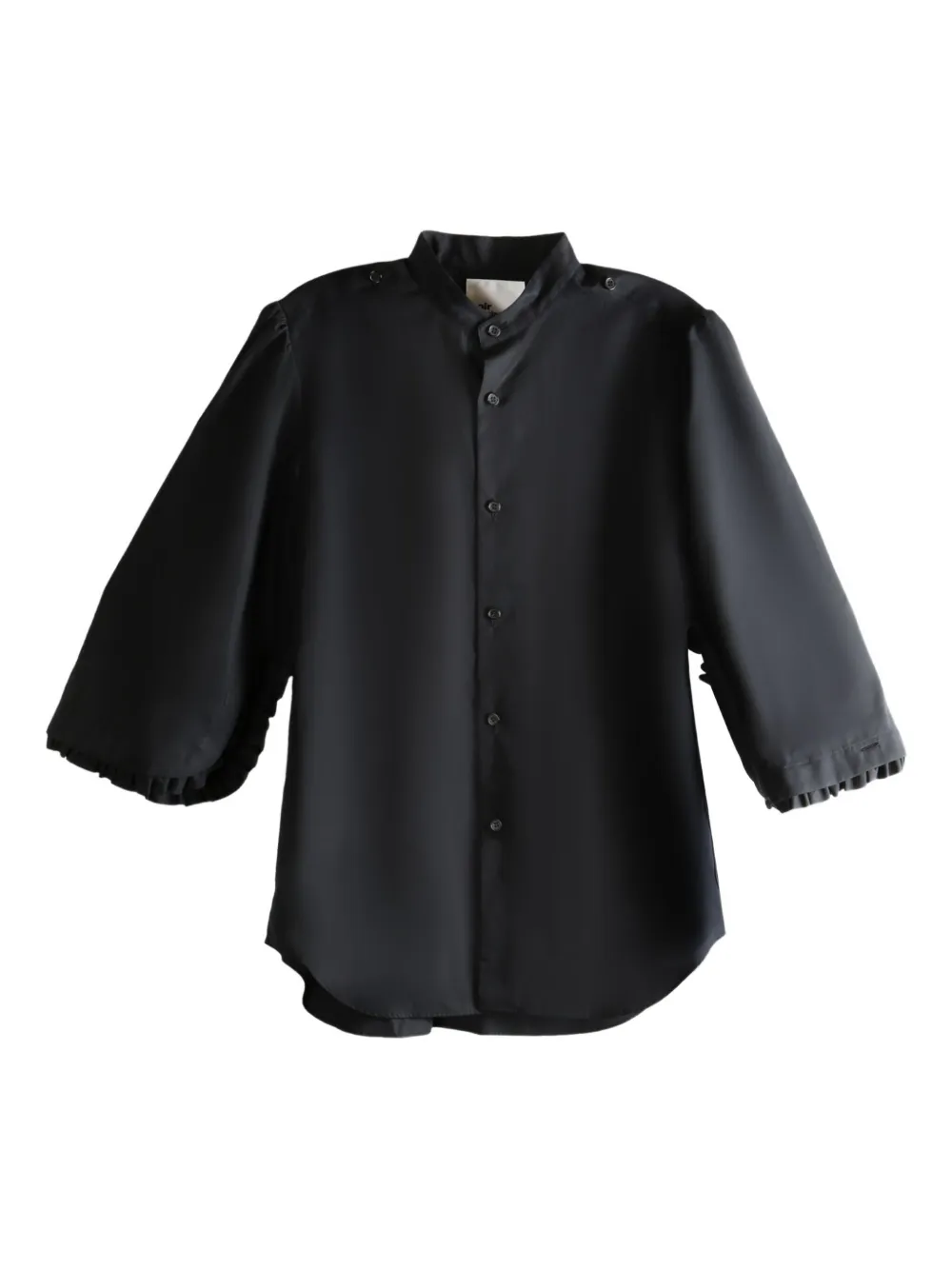 Noir Kei Ninomiya ruffled-sleeve top | Black | Image 1