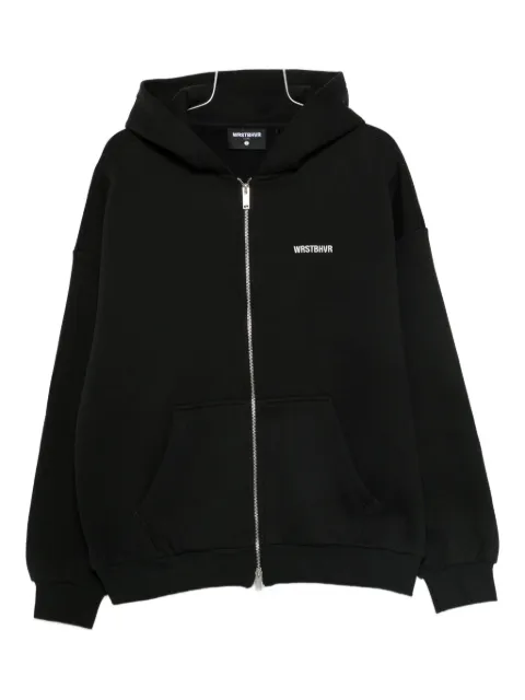 WRSTBHVR zip-up hoodie