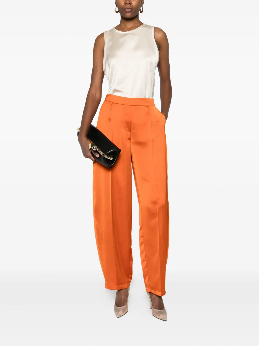 IMPERIAL satin-finish pants - Oranje
